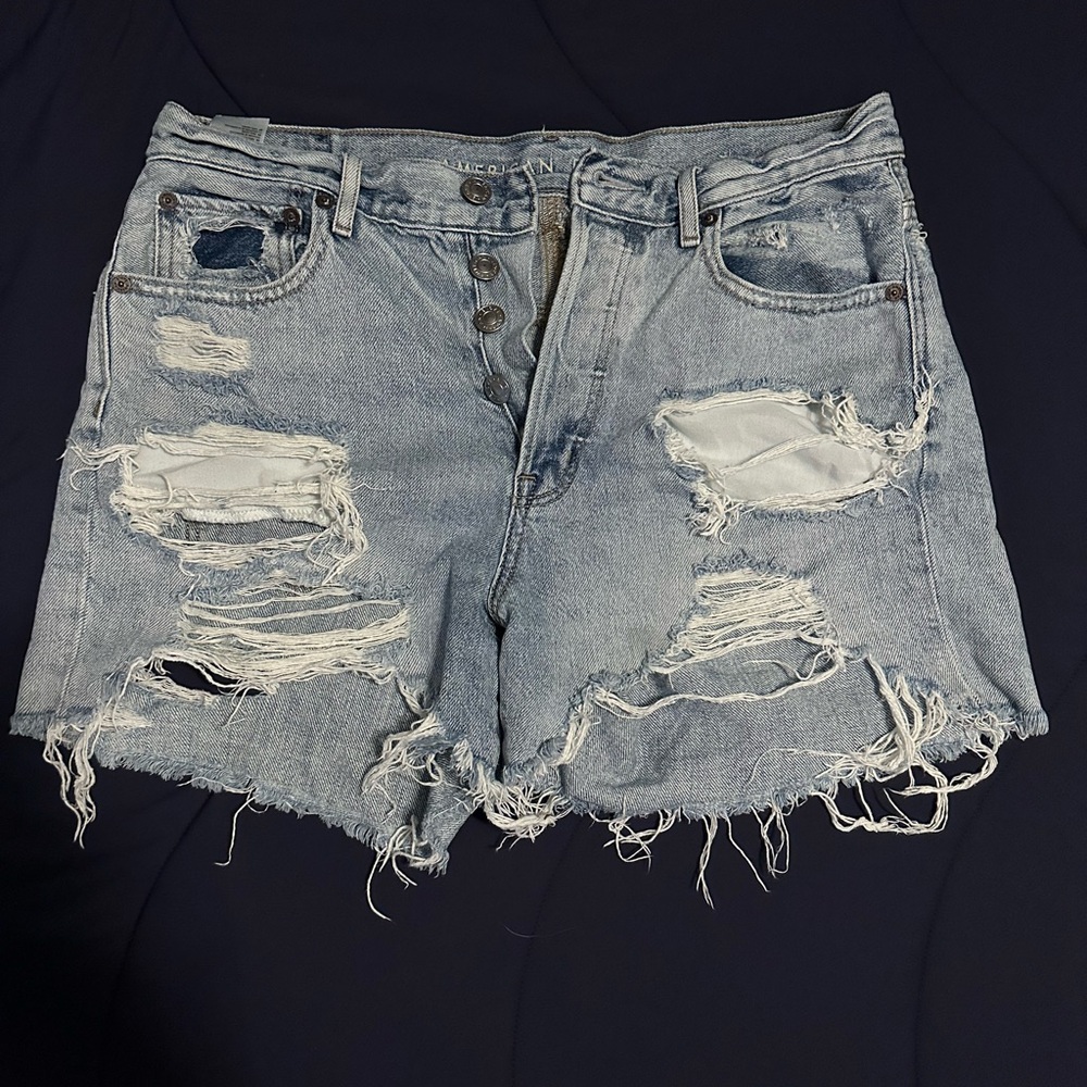 American Eagle distressed Jean shorts size 8.